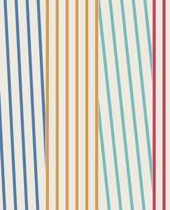 Maryam Multicolor Modern Stripe Wallpaper by Eijffinger