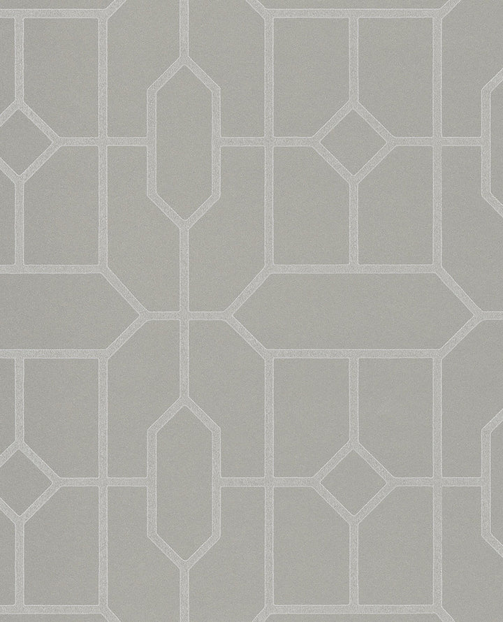 Johan Taupe Trellis Wallpaper by Eijffinger Eijffinger Web Only Covers about 56.4 square feet 20.5-in by 33-ft long roll Unpasted 1 - Fabric Carolina -
