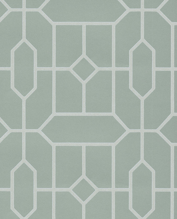 Johan Sage Trellis Wallpaper by Eijffinger Eijffinger Web Only Covers about 56.4 square feet 20.5-in by 33-ft long roll Unpasted 10.4 - Fabric Carolina -