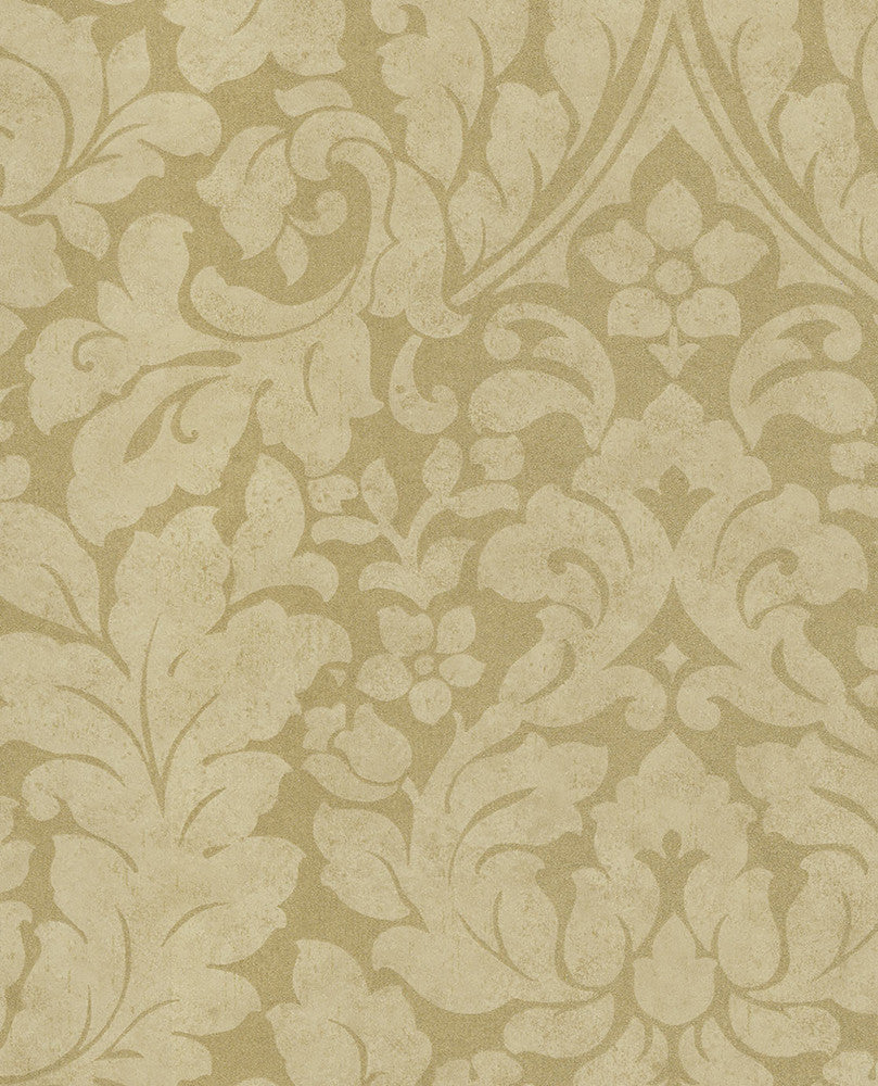 Arvid Beige Damask Wallpaper by Eijffinger Eijffinger Web Only Covers about 73.7 square feet 26.8-in by 33-ft long roll Unpasted 25.2 - Fabric Carolina -