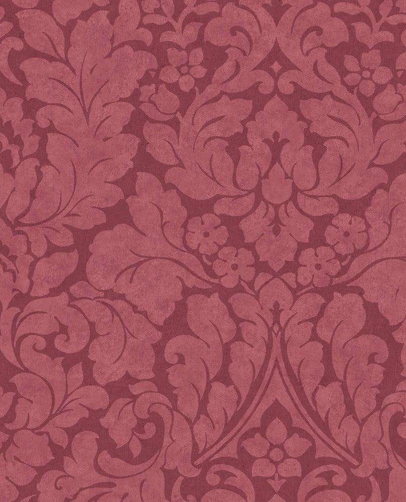 Arvid Maroon Damask Wallpaper by Eijffinger Eijffinger Web Only Covers about 73.7 square feet 26.8-in by 33-ft long roll Unpasted 25.2 - Fabric Carolina -