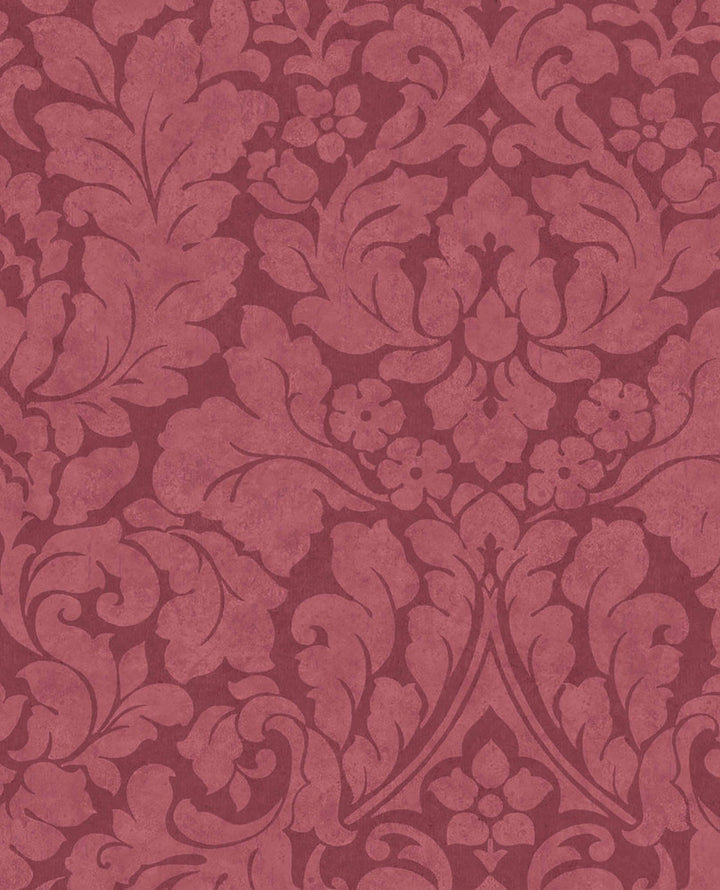 Arvid Maroon Damask Wallpaper by Eijffinger Eijffinger Web Only Covers about 73.7 square feet 26.8-in by 33-ft long roll Unpasted 25.2 - Fabric Carolina -