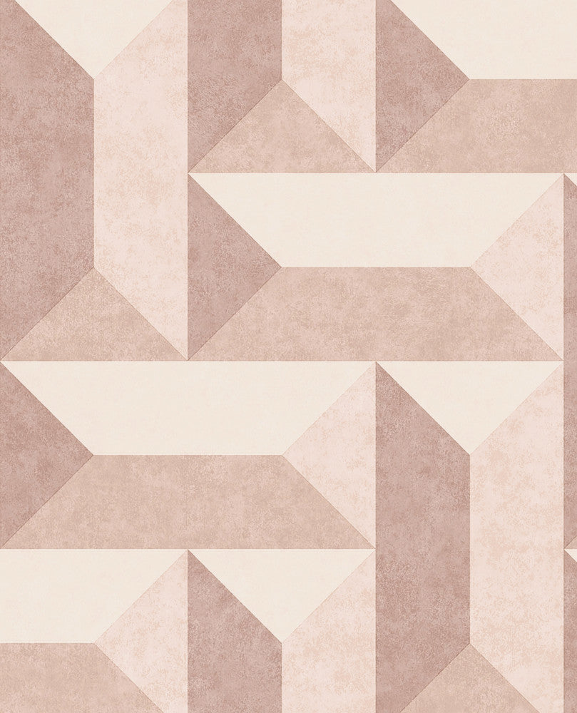 Sigge Light Pink Geometric Wallpaper by Eijffinger Eijffinger Web Only Covers about 56.4 square feet 20.5-in by 33-ft long roll Unpasted 20.5 - Fabric Carolina -