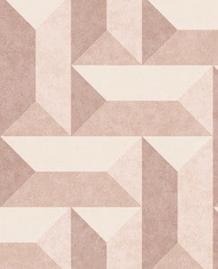 Sigge Light Pink Geometric Wallpaper by Eijffinger