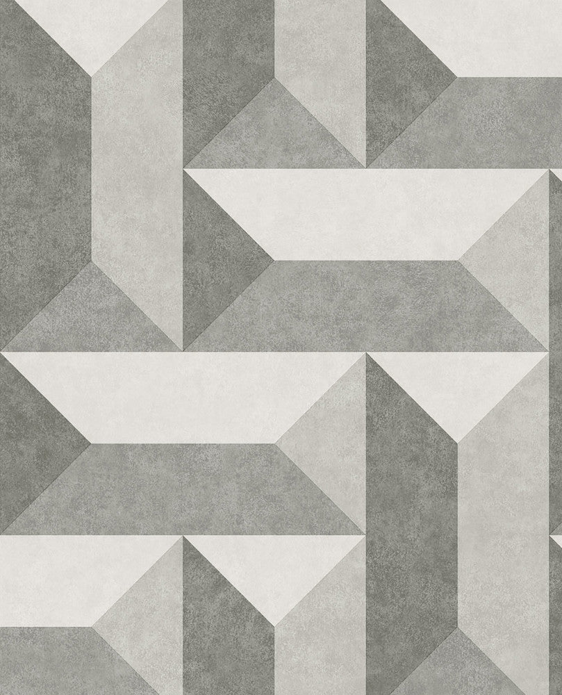 Sigge Dark Grey Geometric Wallpaper by Eijffinger Eijffinger Web Only Covers about 56.4 square feet 20.5-in by 33-ft long roll Unpasted 10.4 - Fabric Carolina -