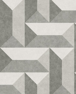 Sigge Dark Grey Geometric Wallpaper by Eijffinger