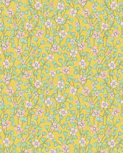 Maja Mustard Miniature Floral Wallpaper by Eijffinger