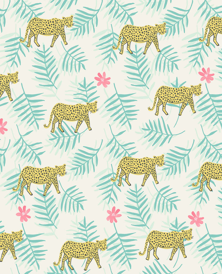 Exempel Multicolor Cheetah Wallpaper by Eijffinger Eijffinger Web Only Covers about 56.4 square feet 20.5-in by 33-ft long roll Unpasted 20.9 - Fabric Carolina -