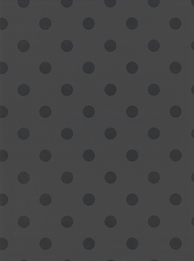 Debra Grey Matte Polka Dot Wallpaper by Lucky Day Super Value Program Covers about 57.8 square feet 21-in by 33-ft long roll Unpasted 1.64 - Fabric Carolina -
