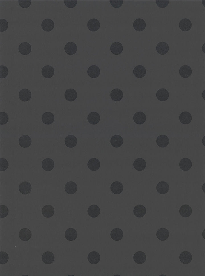 Debra Grey Matte Polka Dot Wallpaper by Lucky Day Super Value Program Covers about 57.8 square feet 21-in by 33-ft long roll Unpasted 1.64 - Fabric Carolina -