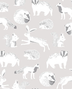 Mickel Neutral Animals Wallpaper by Eijffinger