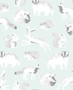 Mickel Off White Animals Wallpaper by Eijffinger