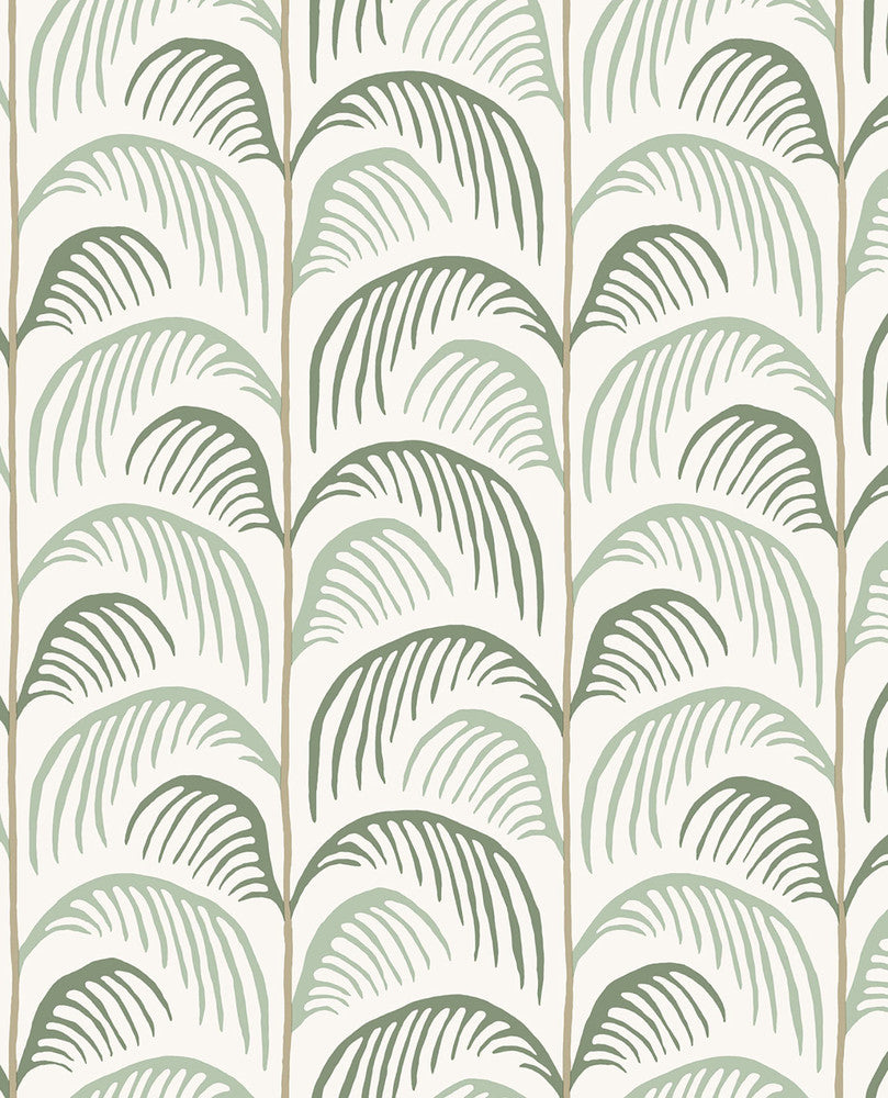 Altruria Green Tree Wallpaper by Eijffinger Eijffinger Web Only Covers about 56.4 square feet 20.5-in by 33-ft long roll Unpasted 20.9 - Fabric Carolina -