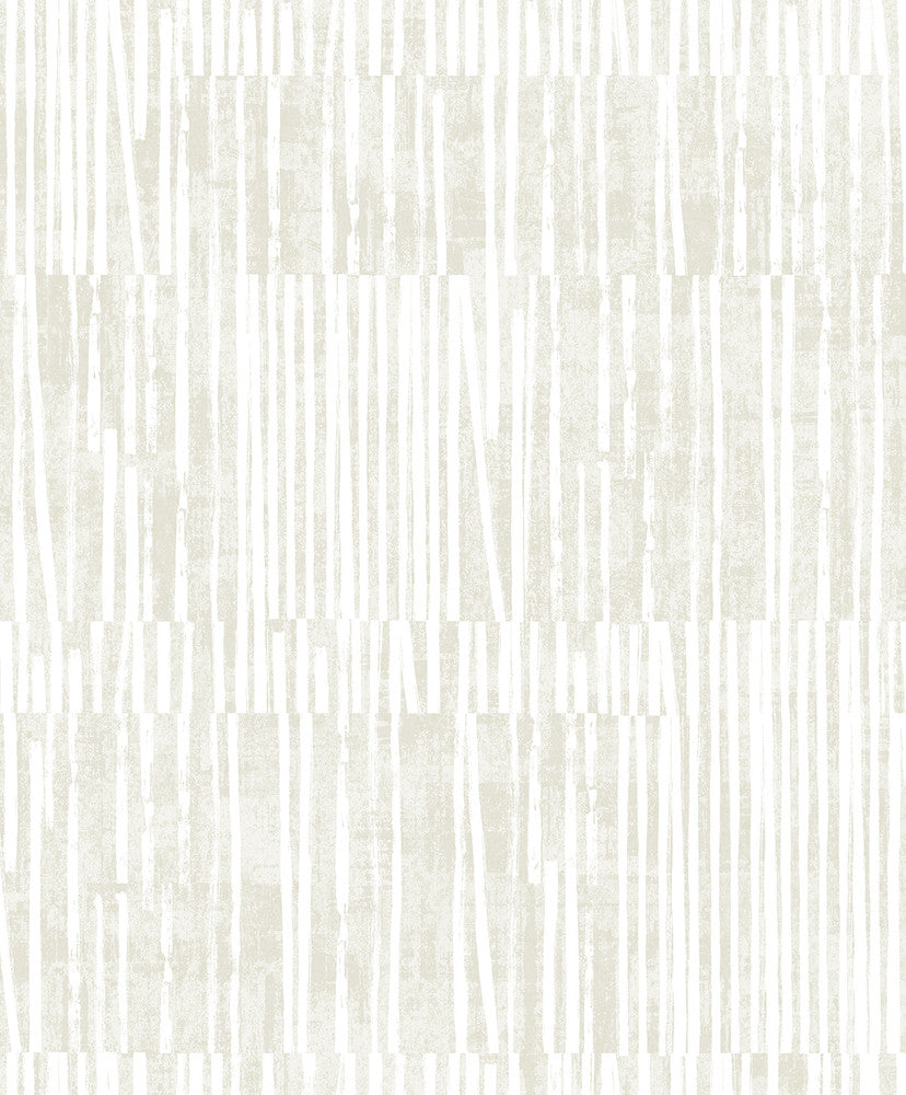 Serapha Lines Plaster by Seabrook Wallpaper Neutral Elements Netherlands 57.5 25.2" 20.9" - Fabric Carolina -