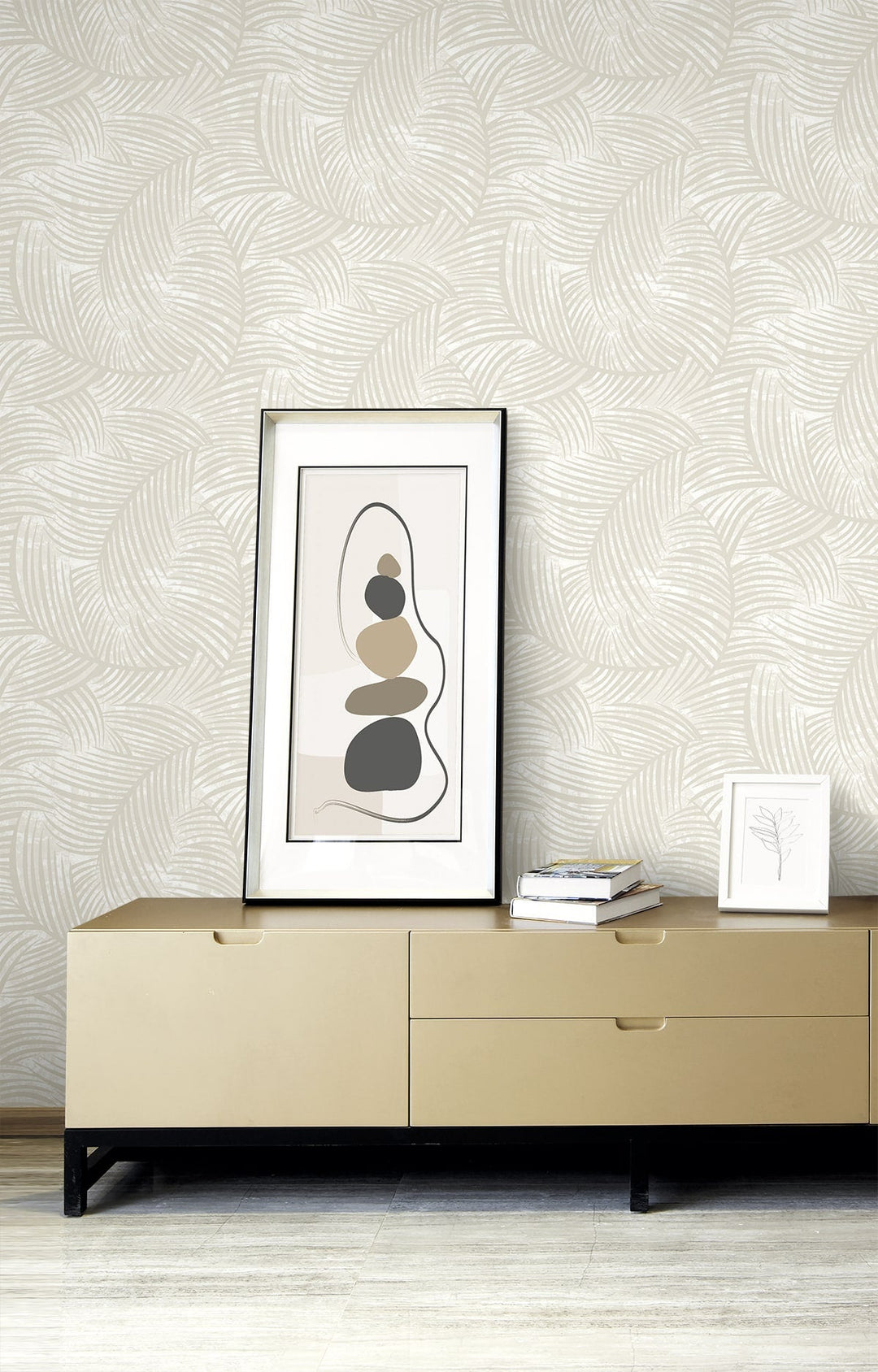 Zephyra Palms Oat Milk EL20605 by Seabrook Designs Designer Wallpaper