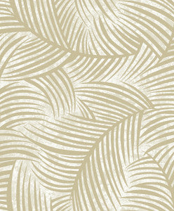 Zephyra Palms Golden Glitz with Glass Beads by Seabrook Wallpaper
