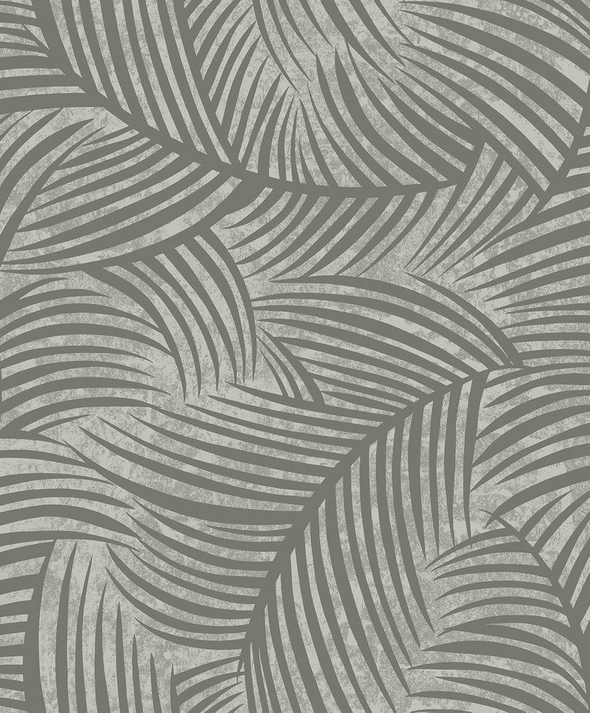 Zephyra Palms Cement by Seabrook Wallpaper Neutral Elements Netherlands 57.5 25.2" 20.9" - Fabric Carolina -