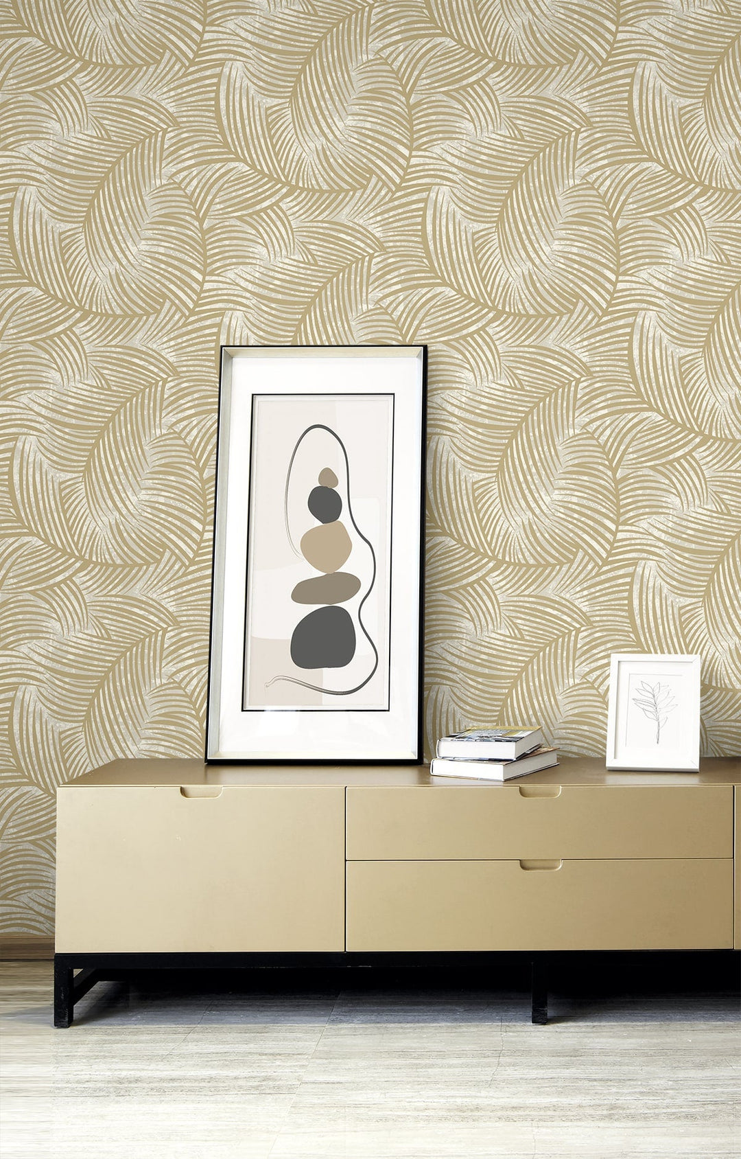 Zephyra Palms Toasted Almond EL20617 by Seabrook Designs Designer Wallpaper