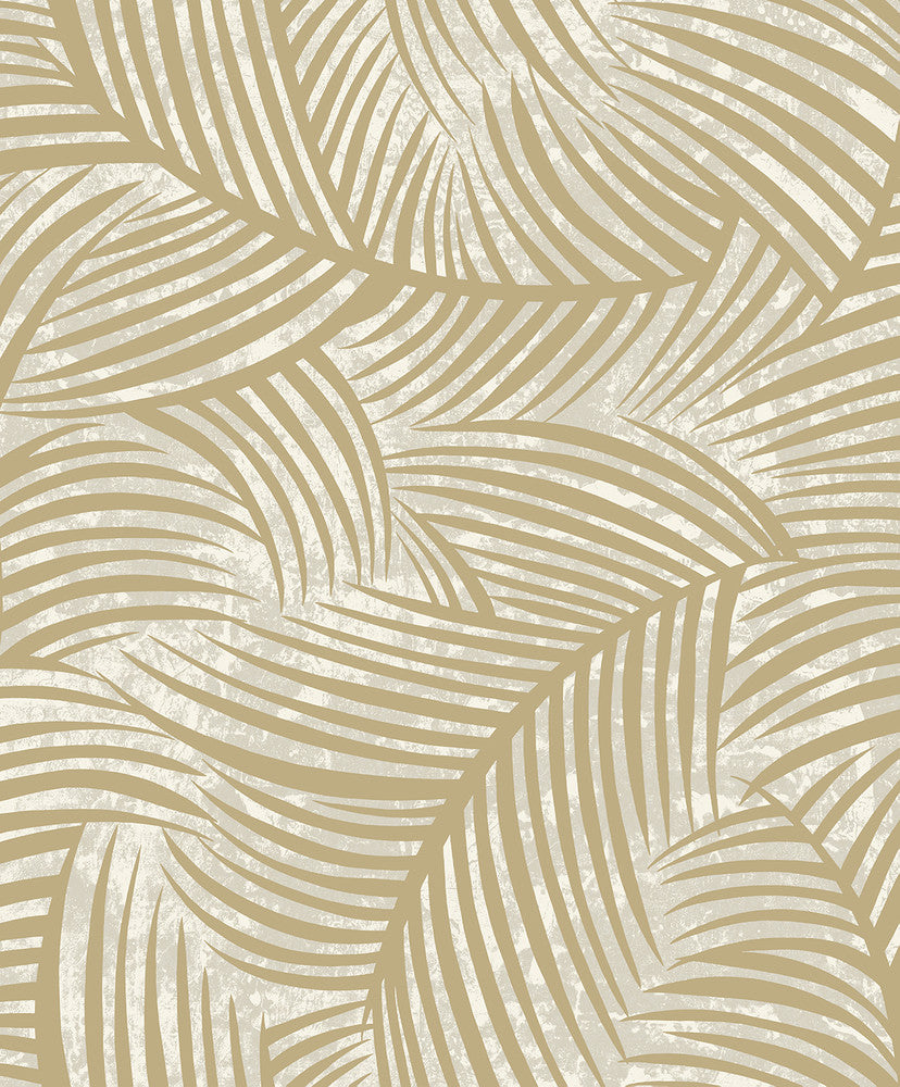 Zephyra Palms Toasted Almond by Seabrook Wallpaper Neutral Elements Netherlands 57.5 25.2" 20.9" - Fabric Carolina -
