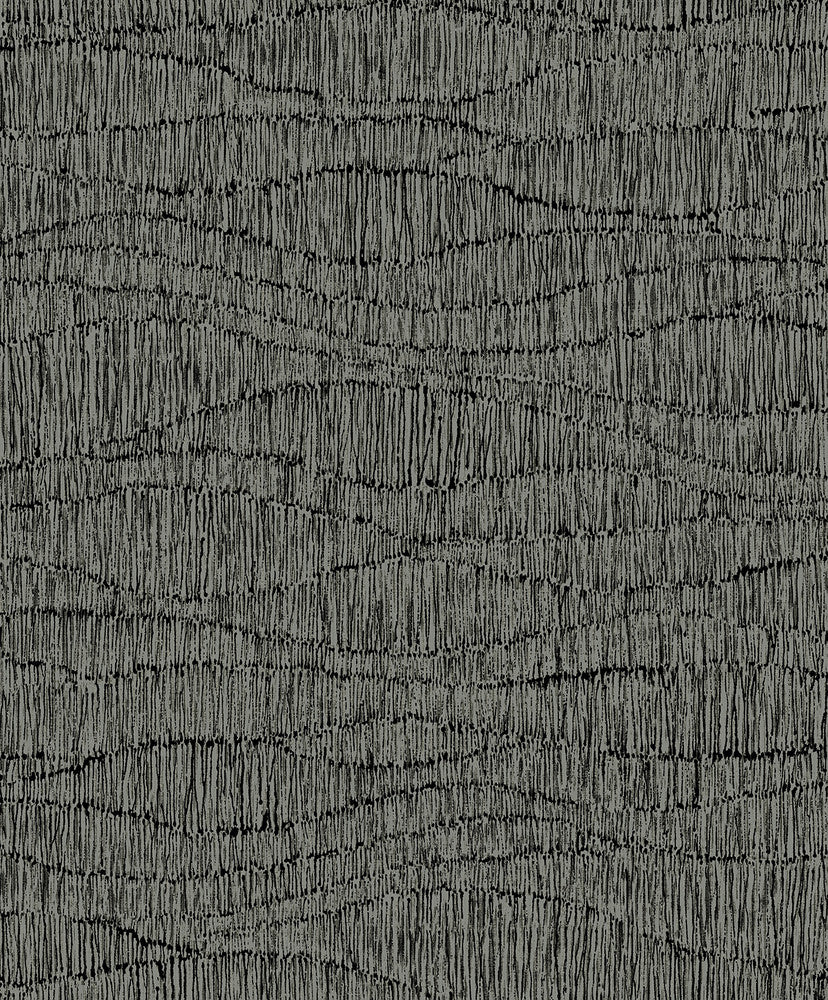 Tatiana Waves Charcoal by Seabrook Wallpaper Neutral Elements Netherlands 57.5 25.2" 20.9" - Fabric Carolina -