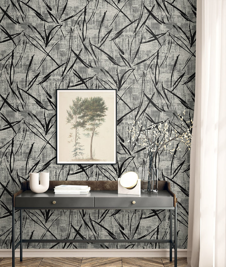 Luneth Black EL20900 by Seabrook Designs Designer Wallpaper