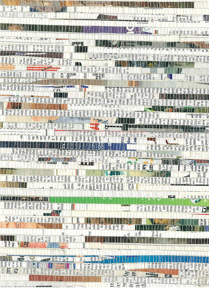 Recycled Paper Black, Blue, Green, Red, White by Seabrook Wallpaper Natural Resource China 72 0" 36" - Fabric Carolina -