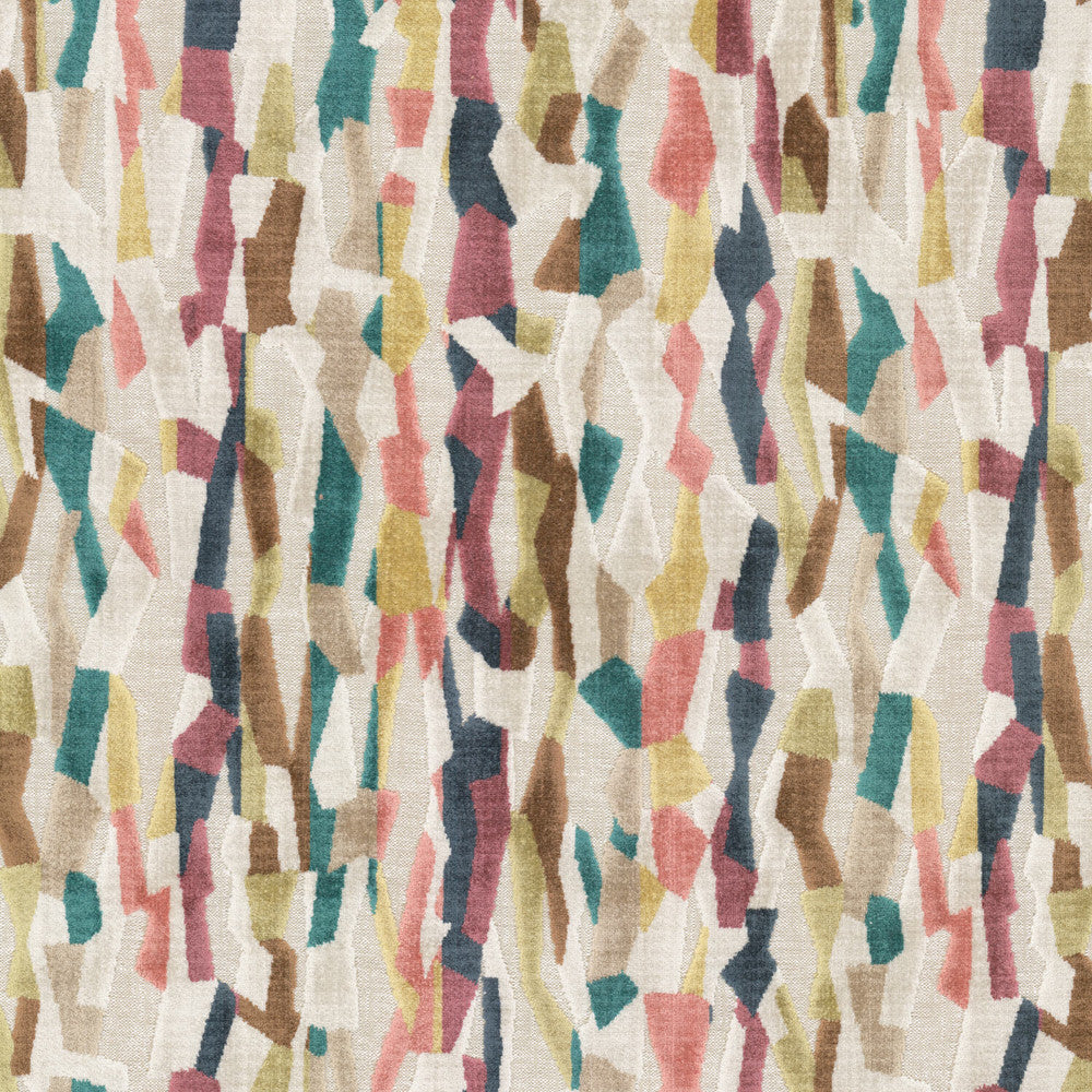 Elbridge 2 Partytime by Stout Fabric Stout Fabric Elbridge 2 PartytimeFabric Rainbow Library Blossom/Sunset 40%Svi 40%Pol 20%Cot India </p><p>Repeat: H: 14, V: 7.5 54 in - Fabric Carolina -