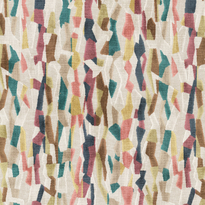 Elbridge 2 Partytime by Stout Fabric Stout Fabric Elbridge 2 PartytimeFabric Rainbow Library Blossom/Sunset 40%Svi 40%Pol 20%Cot India </p><p>Repeat: H: 14, V: 7.5 54 in - Fabric Carolina -