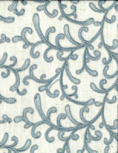 Elmont Metal Blue by Norbar Designer Fabric PRISM SEAVIEW 95% POLYESTER 5% LINEN CHINA 10 1/4"V 13 3/4"H 53 - Swanky Fabrics -