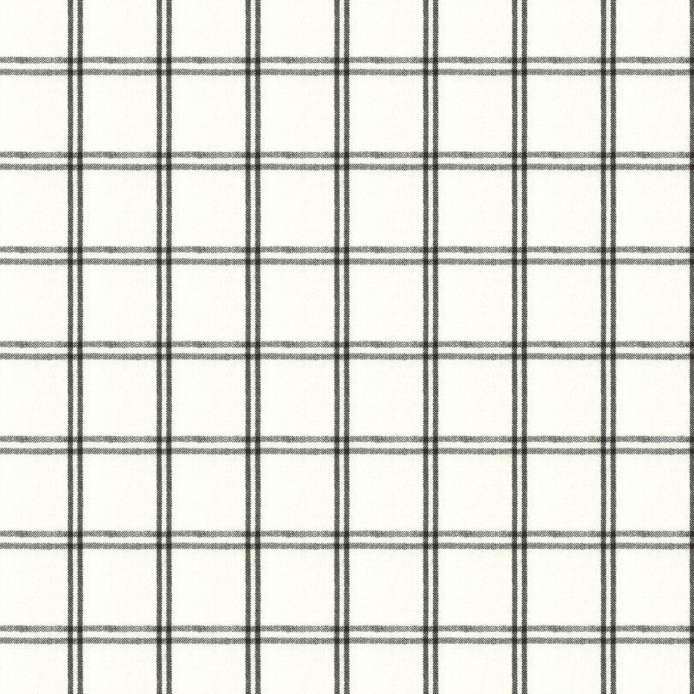 Embassy 1 Black/White by Stout Fabric RAINBOW LIBRARY FOG/COAL 55%LIN 45%COT CHINA Horizontal: 3.500 and Vertical: 3.500 54 in - Fabric Carolina -