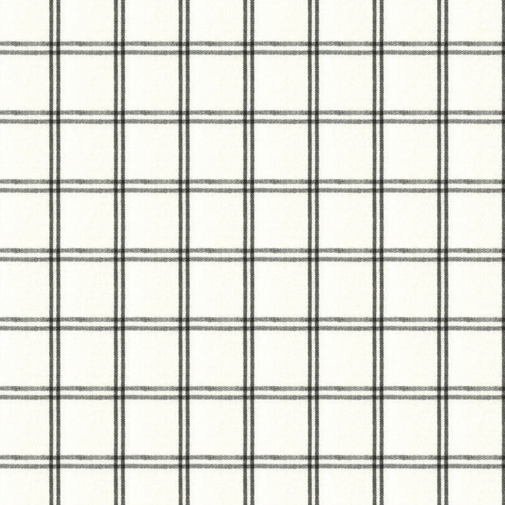 Embassy 1 Black/White by Stout Fabric RAINBOW LIBRARY FOG/COAL 55%LIN 45%COT CHINA Horizontal: 3.500 and Vertical: 3.500 54 in - Fabric Carolina -