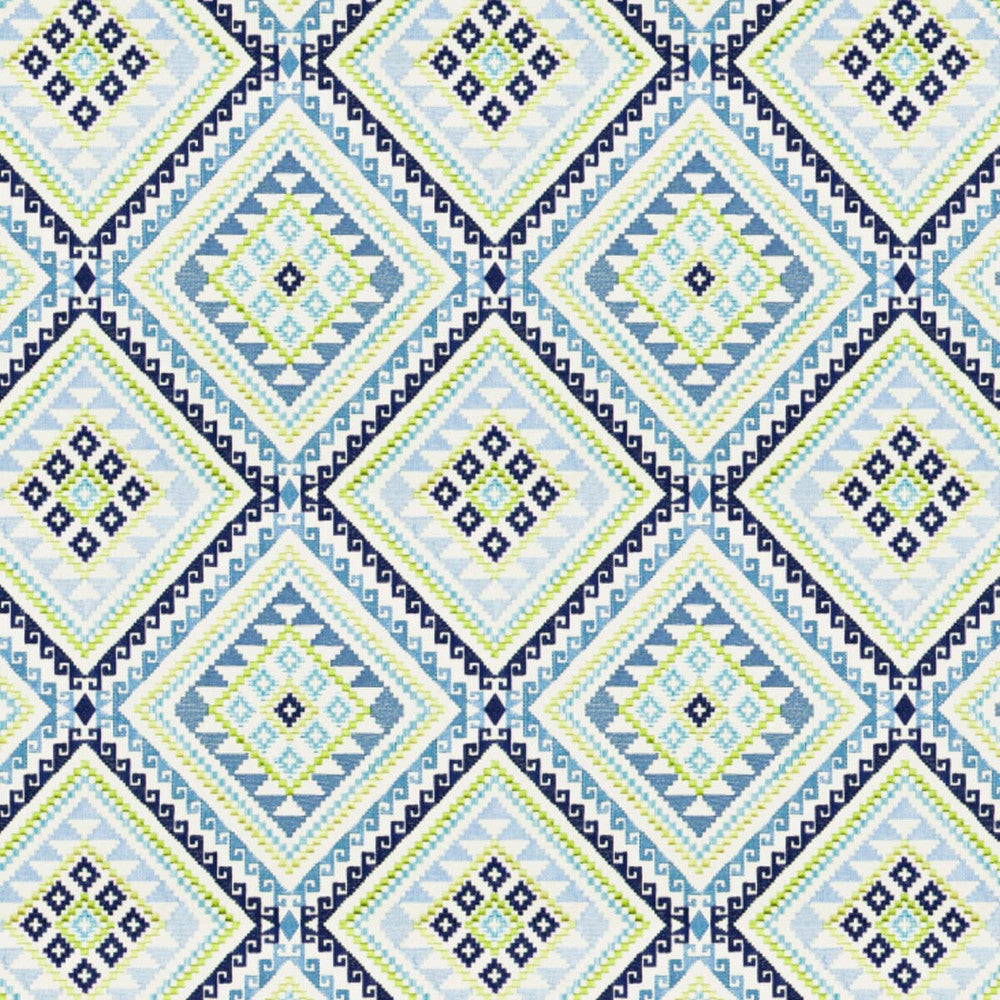 Embellish 1 Denim by Aoc Fabric RAINBOW LIBRARY PORCELAIN/ROYAL 100%COT %BEMB INDIA MARTINDALE WEAR TEST (18 000 CIRCULAR RUBS) Horizontal: 12 and Vertical: 12.625 51.5 in - Fabric Carolina -