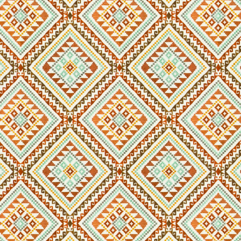 Embellish 3 Henna by Aoc Fabric RAINBOW LIBRARY TANGERINE/CLOVE 100%COT %BEMB INDIA MARTINDALE WEAR TEST (18 000 CIRCULAR RUBS) Horizontal: 12 and Vertical: 12.625 51.5 in - Fabric Carolina -