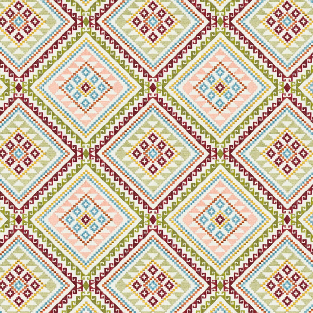 Embellish 5 Springtime by Aoc Fabric RAINBOW LIBRARY BLOSOM/CRANBERRY 100%COT %BEMB INDIA MARTINDALE WEAR TEST (18 000 CIRCULAR RUBS) Horizontal: 12 and Vertical: 12.625 51.5 in - Fabric Carolina -