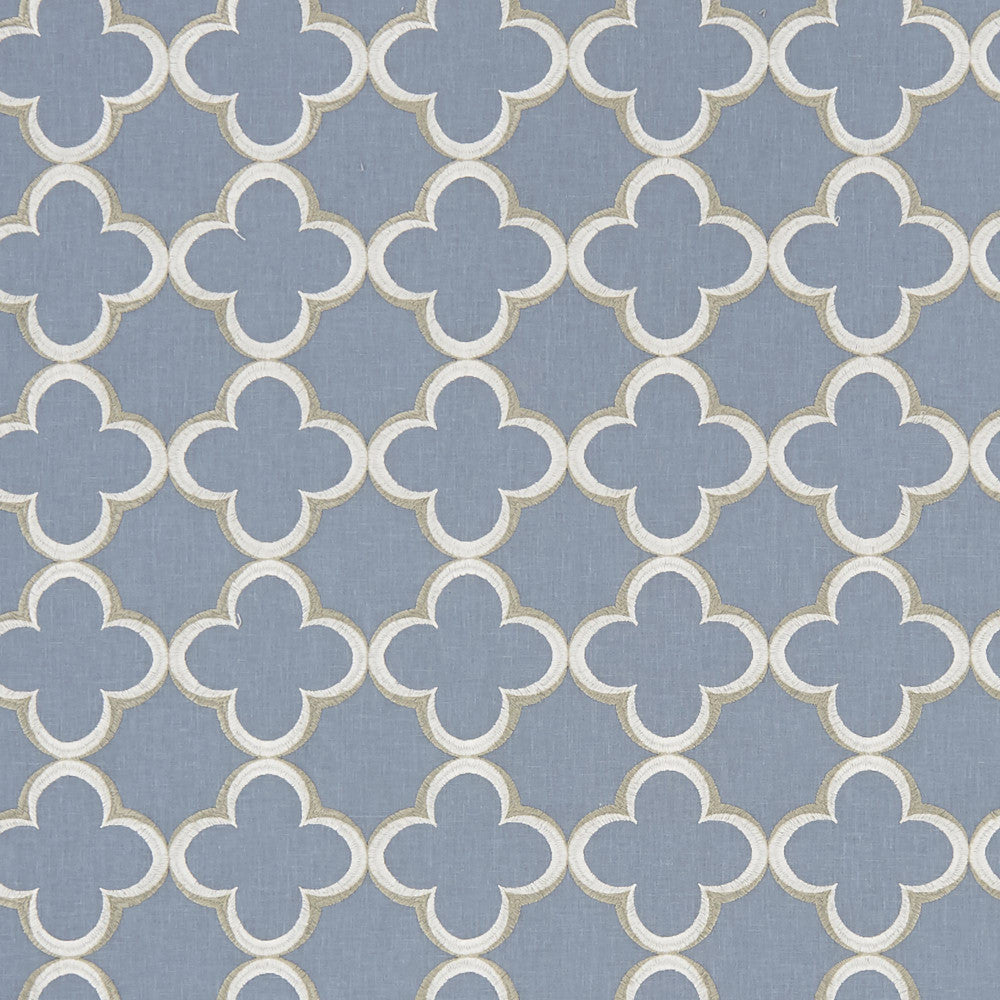EMBLEM 63J8211 by JF Designer Fabric Felicity 55% Polyester, 45% Cotton India  Horizontal: 4.75 and Vertical: 4.75 54  - Swanky Fabrics -