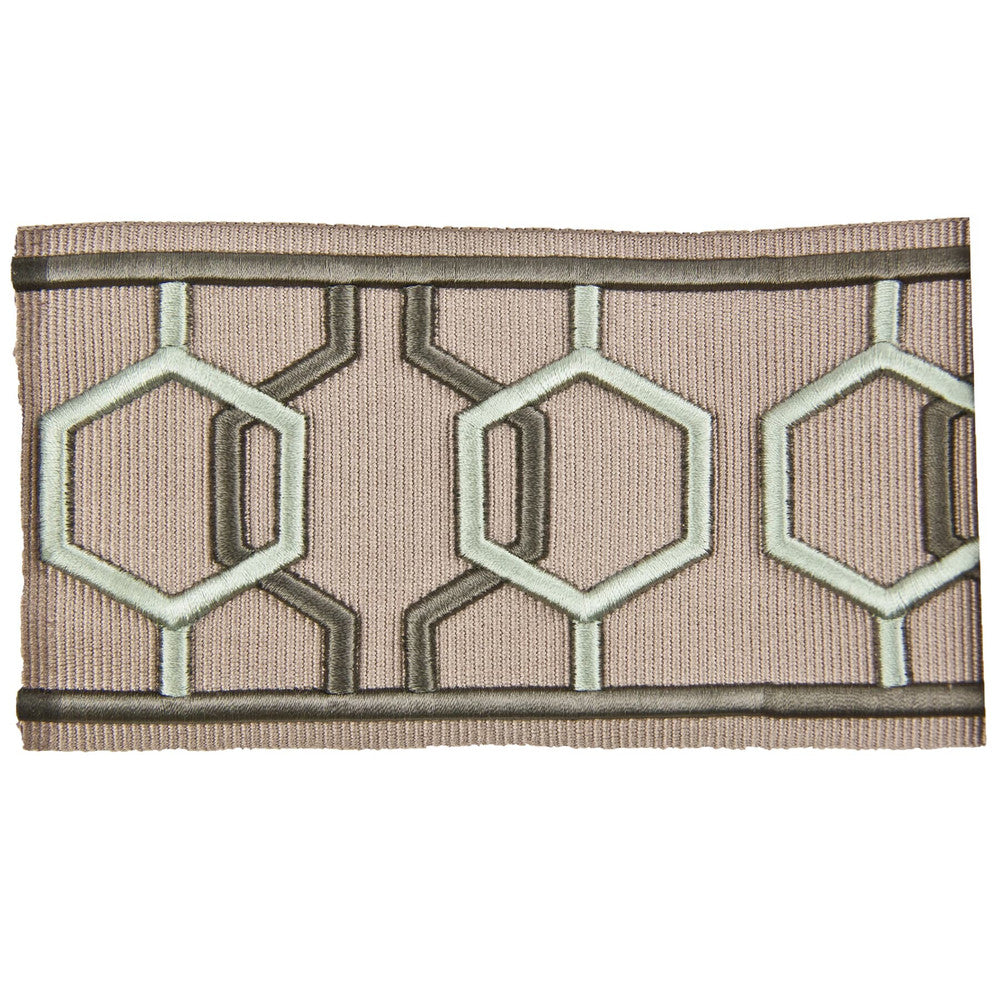Dunbar 1 Moss by Stout Trim Stout Trim Dunbar 1 MossTrim Visions Of Color Trim 88%Svi 12%Pol Turkey </p><p>Repeat: H: 2.125, V: 4 3 in - Fabric Carolina -