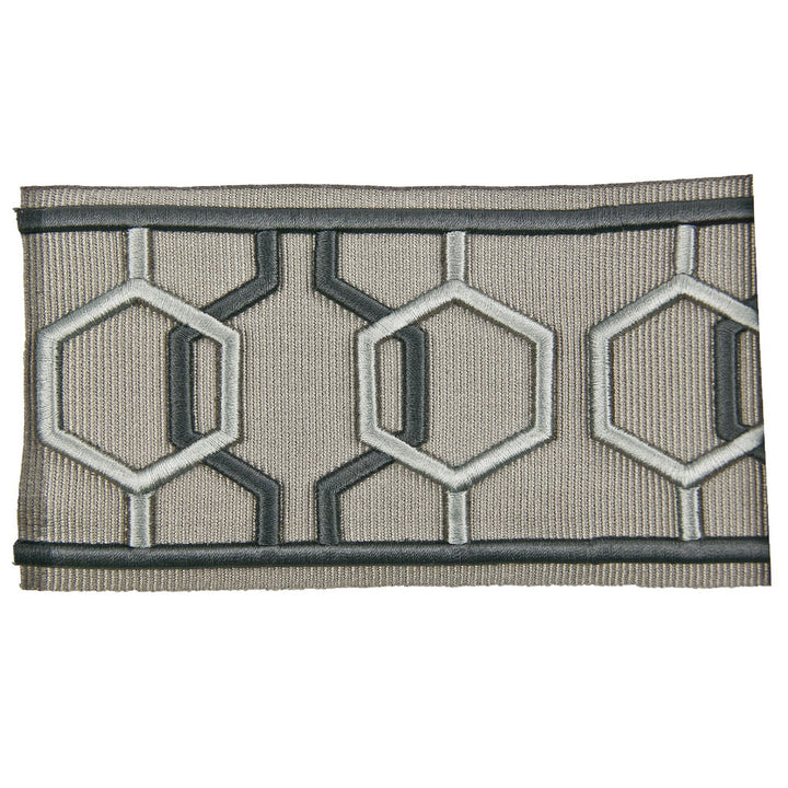 Emily 7 Charcoal by Stout Trim Stout Trim Emily 7 CharcoalTrim DISTINCTION TAPES CHINA </p><p>Repeat: H: 3.000, V: 4.000 3 in - Fabric Carolina -