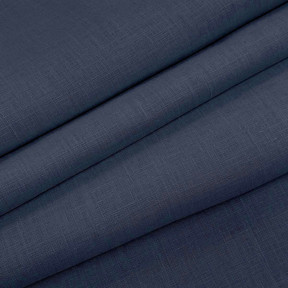 Emma Linen Blue by Magnolia Fabric - 100 % Linen India 20000 Horizontal: 0 and Vertical: 0 54" - Fabric Carolina -