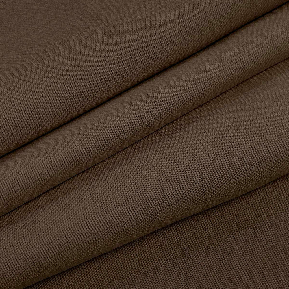 Emma Linen Brown by Magnolia Fabric - 100 % Linen India 20000 Horizontal: 0 and Vertical: 0 54" - Fabric Carolina -