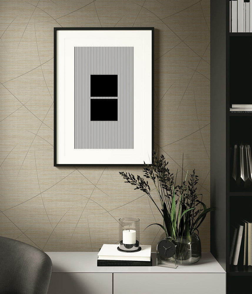 Bract Caramel EN40407 by Seabrook Designs Designer Wallpaper