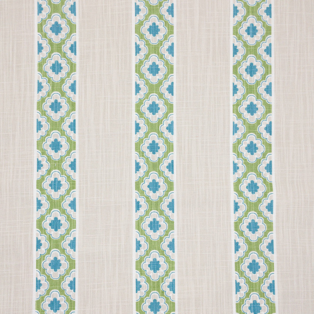 Entice 3 Aqua by Aoc Fabric THE ART OF COLOR HERITAGE II 100%COT USA Horizontal: 5.375 and Vertical: 2.125 54 in - Fabric Carolina -