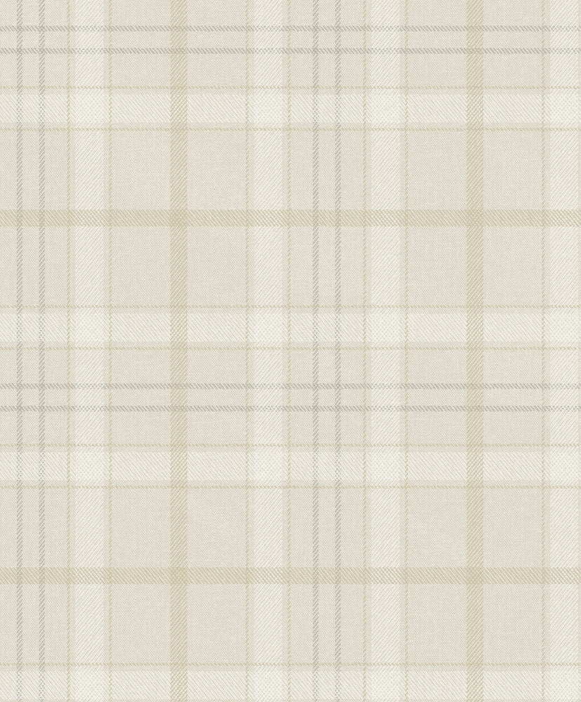 Tailor Plaid Prepasted Neutral by Seabrook Wallpaper Etten Prepasted Wallcoverings Netherlands 57 12.6" 20.9" - Fabric Carolina -