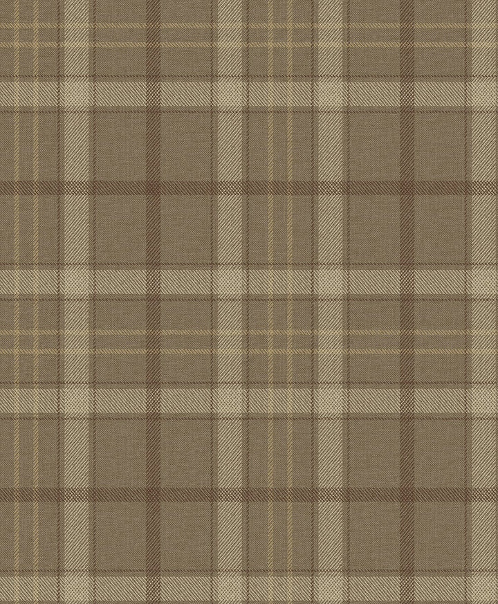 Tailor Plaid Prepasted Cafe Latte by Seabrook Wallpaper Etten Prepasted Wallcoverings Netherlands 57 12.6" 20.9" - Fabric Carolina -