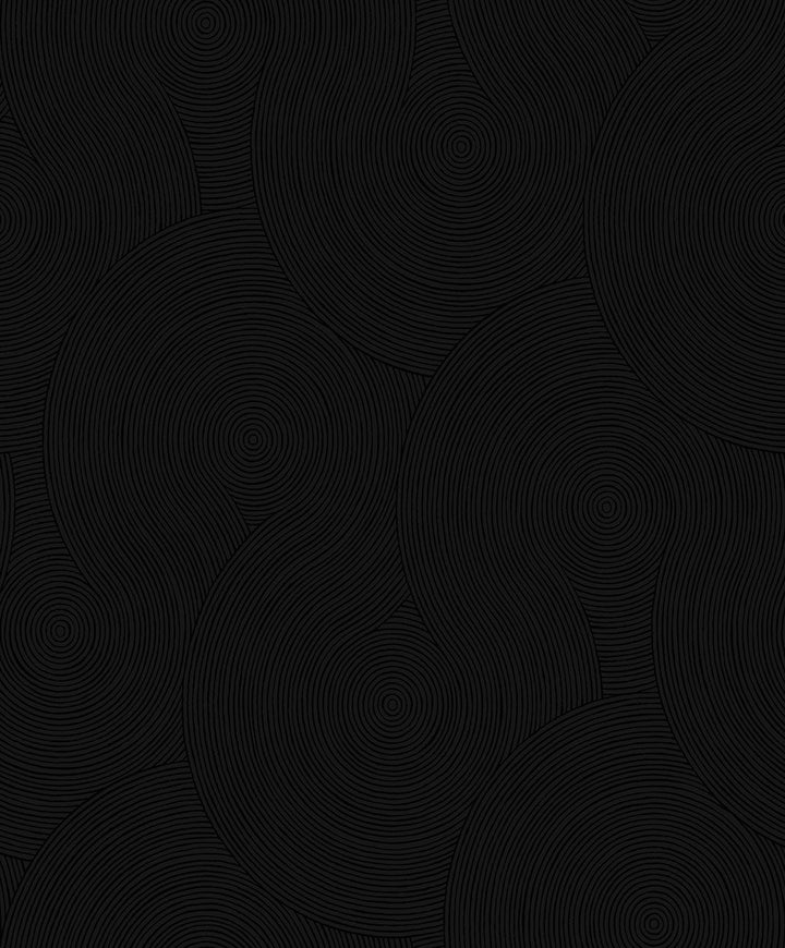 Swirl Geometric Prepasted Ebony by Seabrook Wallpaper Etten Prepasted Wallcoverings Netherlands 57 25.2" 20.9" - Fabric Carolina -