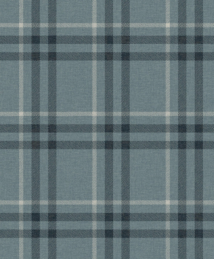 Calverlay Plaid Prepasted Light Blue by Seabrook Wallpaper Etten Prepasted Wallcoverings Netherlands 57 8.4" 20.9" - Fabric Carolina -