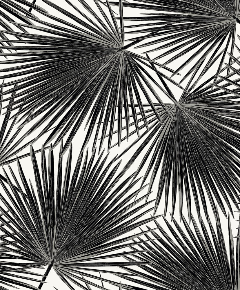 Haven Palm Prepasted Inkwell by Seabrook Wallpaper Etten Prepasted Wallcoverings Netherlands 57 25.2" 20.9" - Fabric Carolina -