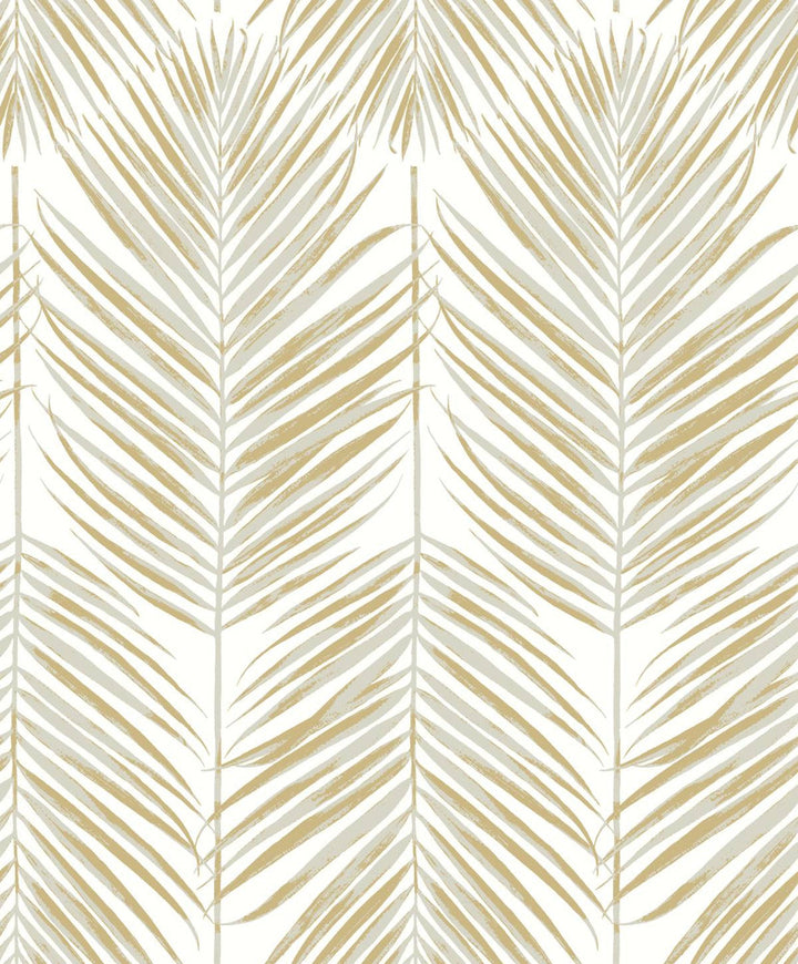 Marina Palm Silver & Gold by Seabrook Wallpaper Etten Studios Online Netherlands 57.5 25.2" 20.9" - Fabric Carolina -