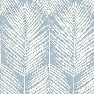 Athena Palm Hampton Blue by Seabrook Wallpaper