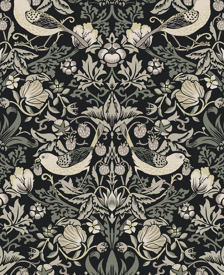 Fragaria Garden Blacksmith by Seabrook Wallpaper Legacy Prints Netherlands 57.5 25.2" 20.9" - Fabric Carolina -