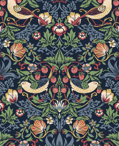 Fragaria Garden Midnight Blue by Seabrook Wallpaper